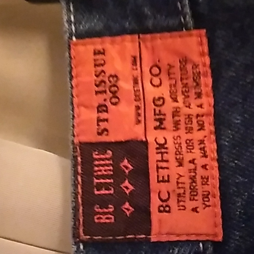 Men Jeans 36'/32 inseam designer BC Ethic 003 - Picture 3 of 6